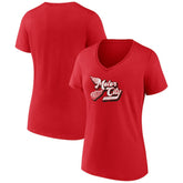 Detroit Red Wings - Women's Active Edge V-Neck T-Shirt Red