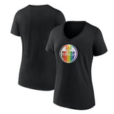 Edmonton Oilers - Women's Team Pride V-Neck T-Shirt Black
