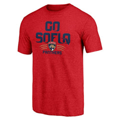 Florida Panthers - Shoot to Score Tri-Blend T-Shirt Red