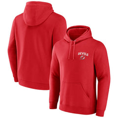 New Jersey Devils - Team Lockup Pullover Hoodie Red