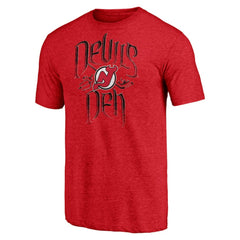 New Jersey Devils - Shoot to Score Tri-Blend T-Shirt Red