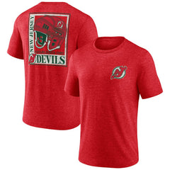 New Jersey Devils - Earnest Will Tri-Blend T-Shirt Red