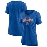New York Islanders - Women's Hit the Ice Tri-Blend T-Shirt Royal