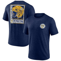 Pittsburgh Penguins Earnest Will Tri-Blend T-Shirt Navy