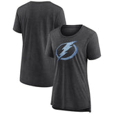 Tampa Bay Lightning - Women's Pond Hockey Tri-Blend T-Shirt Gray