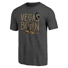 Vegas Golden Knights Shoot to Score Tri-Blend T-Shirt Charcoal