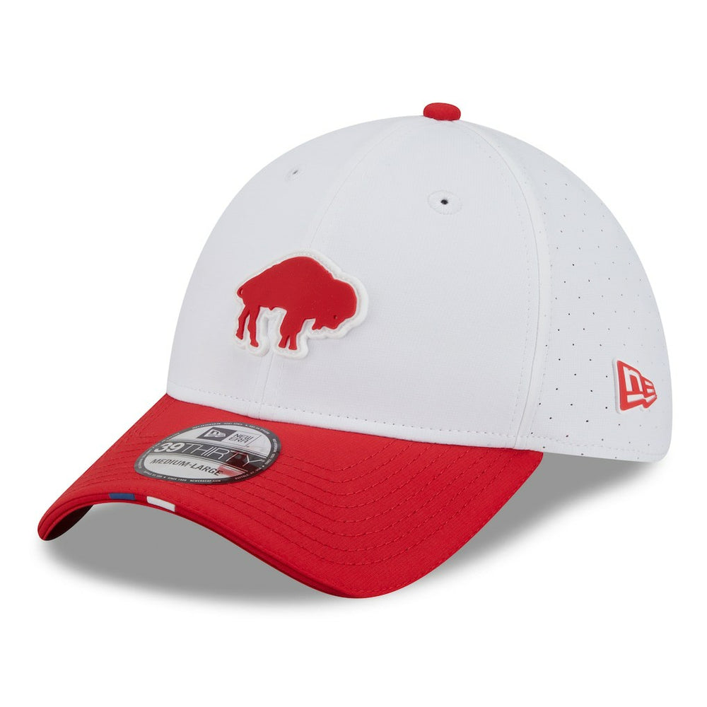 Buffalo Bills New Era 2025 NFL Training Camp Throwback Logo 39THIRTY Flex Hat White/Red - NFL