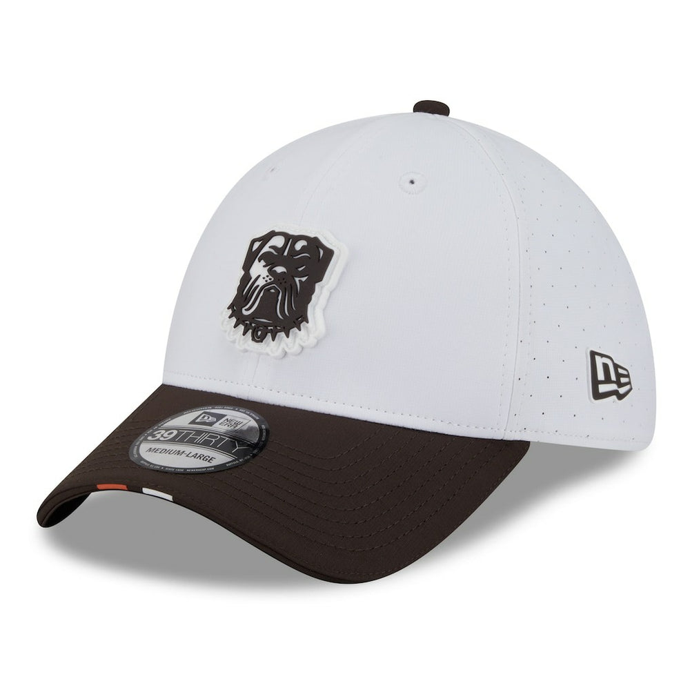 Cleveland Browns New Era 2025 NFL Training Camp 39THIRTY Flex Hat White/Brown - NFL