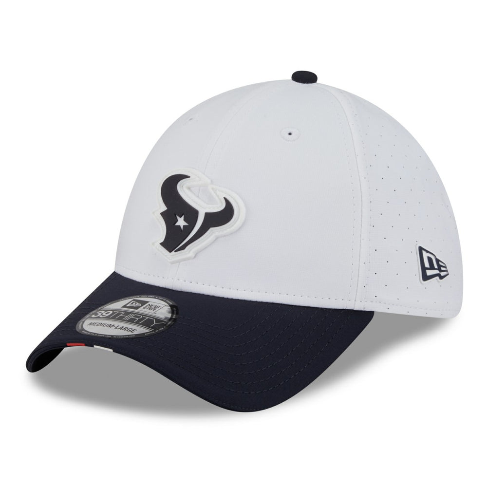 Houston Texans New Era 2025 NFL Training Camp 39THIRTY Flex Hat White/Navy - NFL