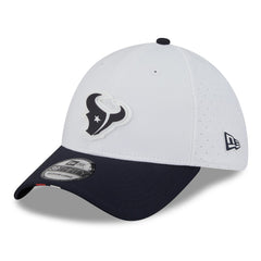 Houston Texans New Era 2025 NFL Training Camp 39THIRTY Flex Hat White/Navy - NFL
