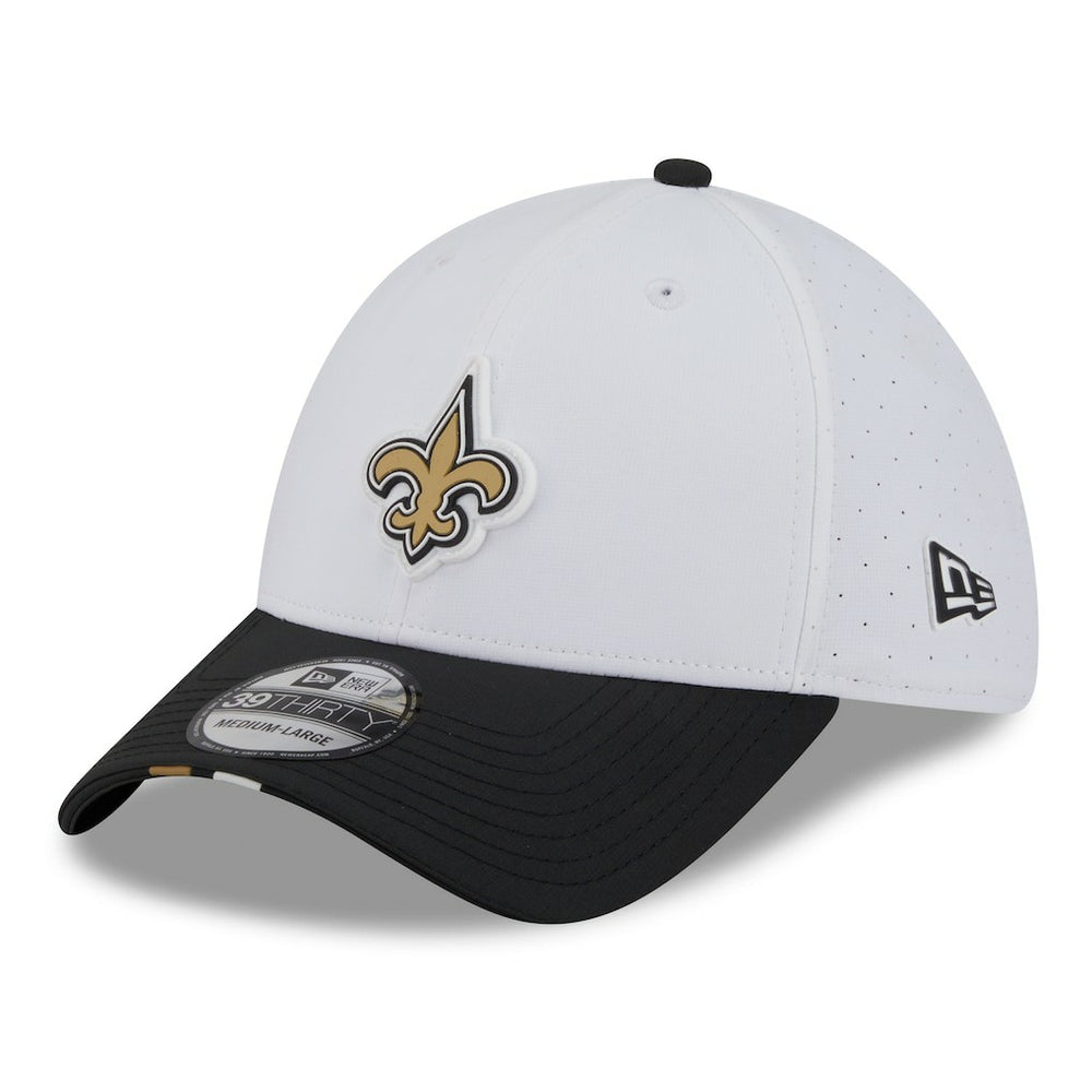 New Orleans Saints New Era 2025 NFL Training Camp 39THIRTY Flex Hat White/Black - NFL