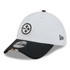 Pittsburgh Steelers New Era 2025 NFL Training Camp 39THIRTY Flex Hat White/Black - NFL