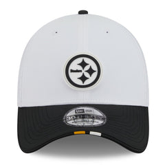 Pittsburgh Steelers New Era 2025 NFL Training Camp 39THIRTY Flex Hat White/Black - NFL