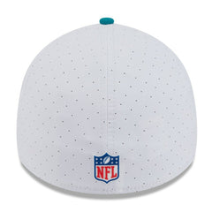 Miami Dolphins New Era 2025 NFL Training Camp Throwback Logo 39THIRTY Flex Hat White/Aqua - NFL