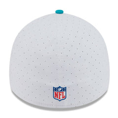 Miami Dolphins New Era 2025 NFL Training Camp 39THIRTY Flex Hat White/Aqua - NFL