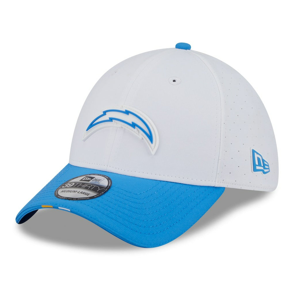 Los Angeles Chargers New Era 2025 NFL Training Camp 39THIRTY Flex Hat White/Powder Blue - NFL