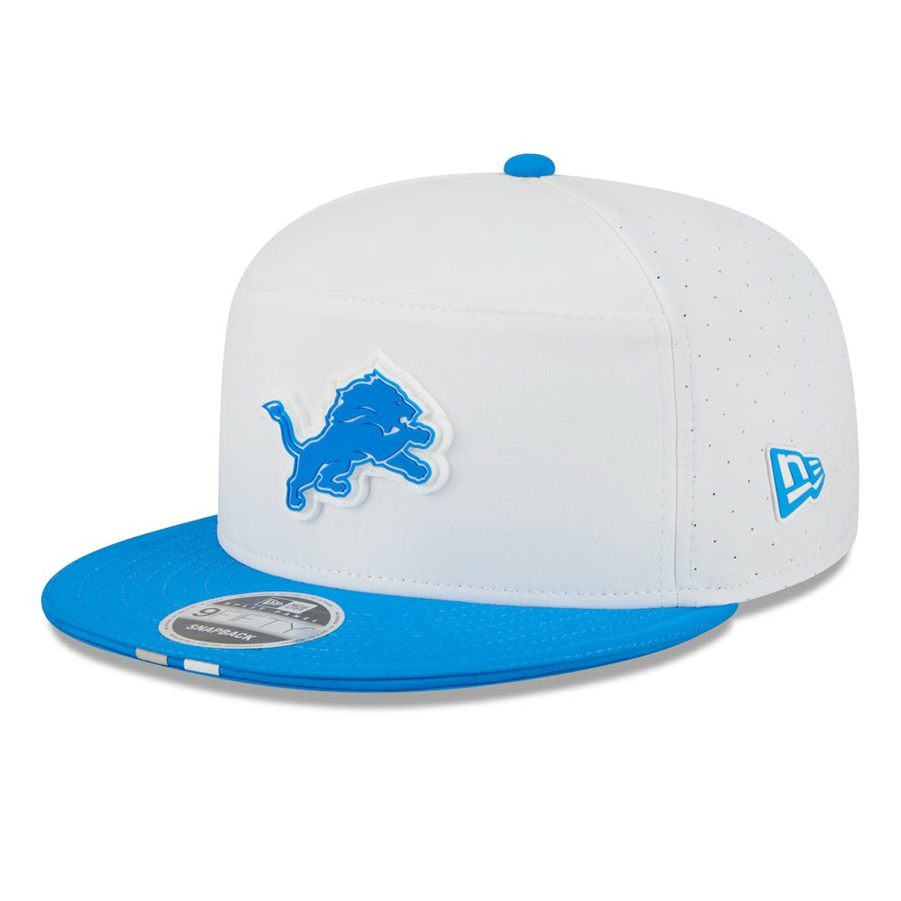 Detroit Lions New Era 2025 NFL Training Camp Split Panel 9FIFTY Snapback Hat White/Blue - NFL