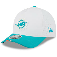 Miami Dolphins New Era 2025 NFL Training Camp A-Frame 9FORTY Adjustable Hat White/Aqua - NFL