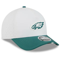 Philadelphia Eagles New Era 2025 NFL Training Camp A-Frame 9FORTY Adjustable Hat White/Midnight Green - NFL