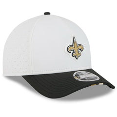 New Orleans Saints New Era 2025 NFL Training Camp A-Frame 9FORTY Adjustable Hat White/Black - NFL