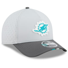Miami Dolphins New Era 2025 NFL Training Camp A-Frame 9FORTY Adjustable Hat Gray/Graphite - NFL