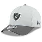 Las Vegas Raiders New Era 2025 NFL Training Camp A-Frame 9FORTY Adjustable Hat Gray/Graphite - NFL