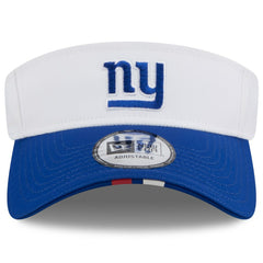 New York Giants New Era 2025 NFL Training Camp Adjustable Visor White/Royal - NFL