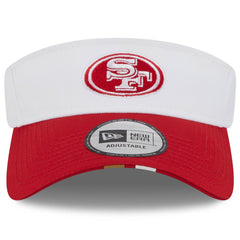 San Francisco 49ers New Era 2025 NFL Training Camp Adjustable Visor White/Scarlet - NFL