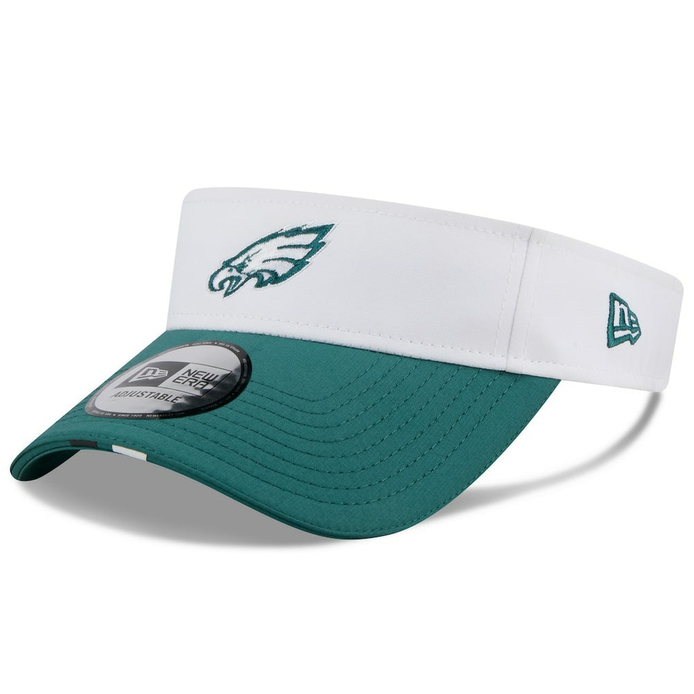 Philadelphia Eagles New Era 2025 NFL Training Camp Adjustable Visor White/Midnight Green - NFL