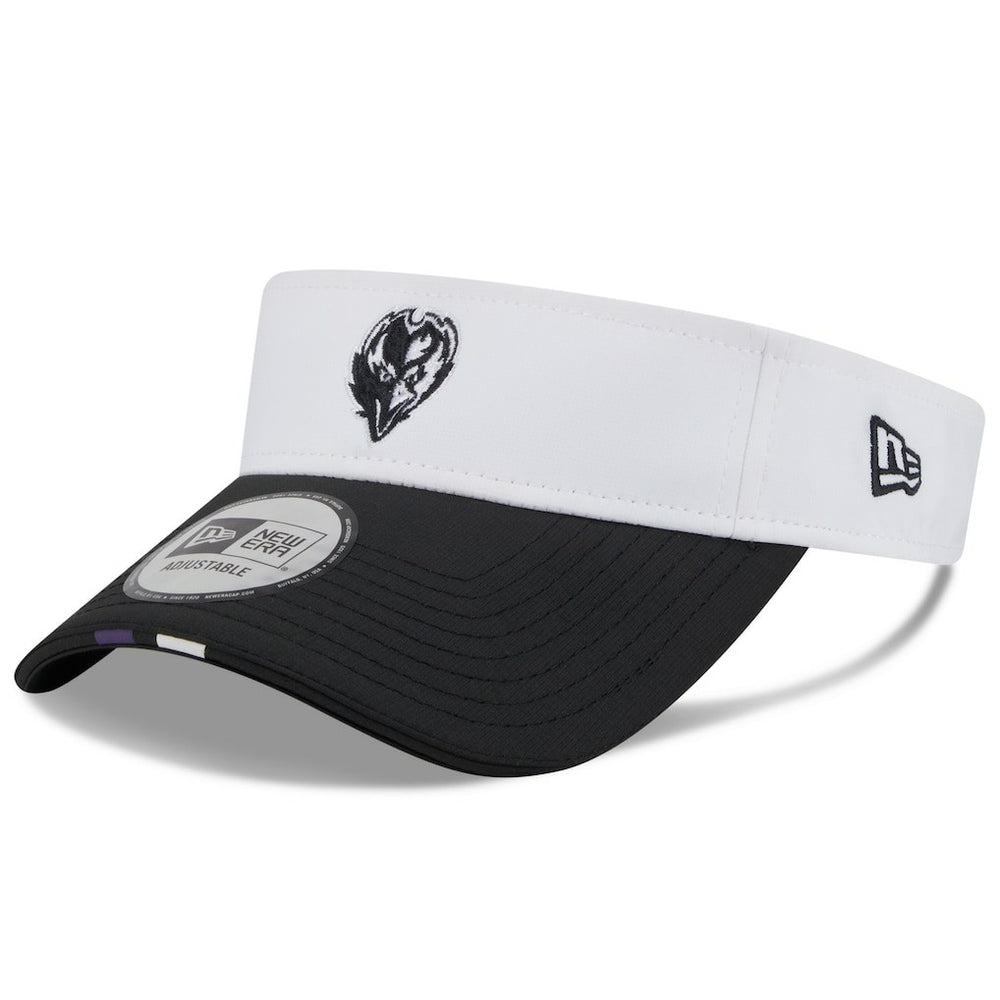 Baltimore Ravens New Era 2025 NFL Training Camp Adjustable Visor White/Black - NFL