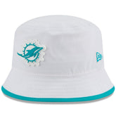 Miami Dolphins New Era 2025 NFL Training Camp Stretch Bucket Hat White - NFL
