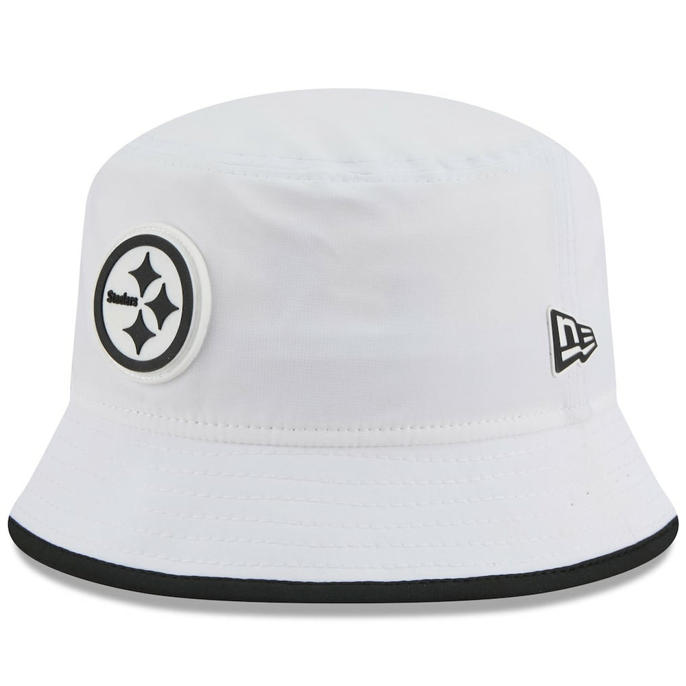 Pittsburgh Steelers New Era 2025 NFL Training Camp Stretch Bucket Hat White - NFL