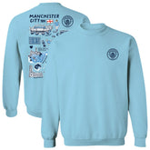 Manchester City Vive La Fete Women's Impressions Artwork Pullover Sweatshirt - Sky Blue