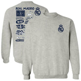 Real Madrid Vive La Fete Women's Impressions Artwork Pullover Sweatshirt - Gray