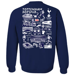 Tottenham Hotspur Vive La Fete Women's Impressions Artwork Pullover Sweatshirt - Navy