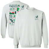 Mexico National Team Vive La Fete Women's Impressions Artwork Pullover Sweatshirt - White