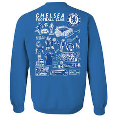 Chelsea Vive La Fete Women's Impressions Artwork Pullover Sweatshirt - Blue