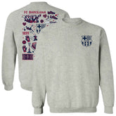 Barcelona Vive La Fete Women's Impressions Artwork Pullover Sweatshirt - Gray