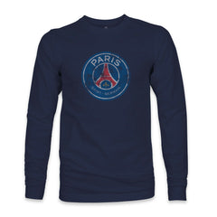 Paris Saint-Germain 1863FC Color Badge Long Sleeve T-Shirts - Navy