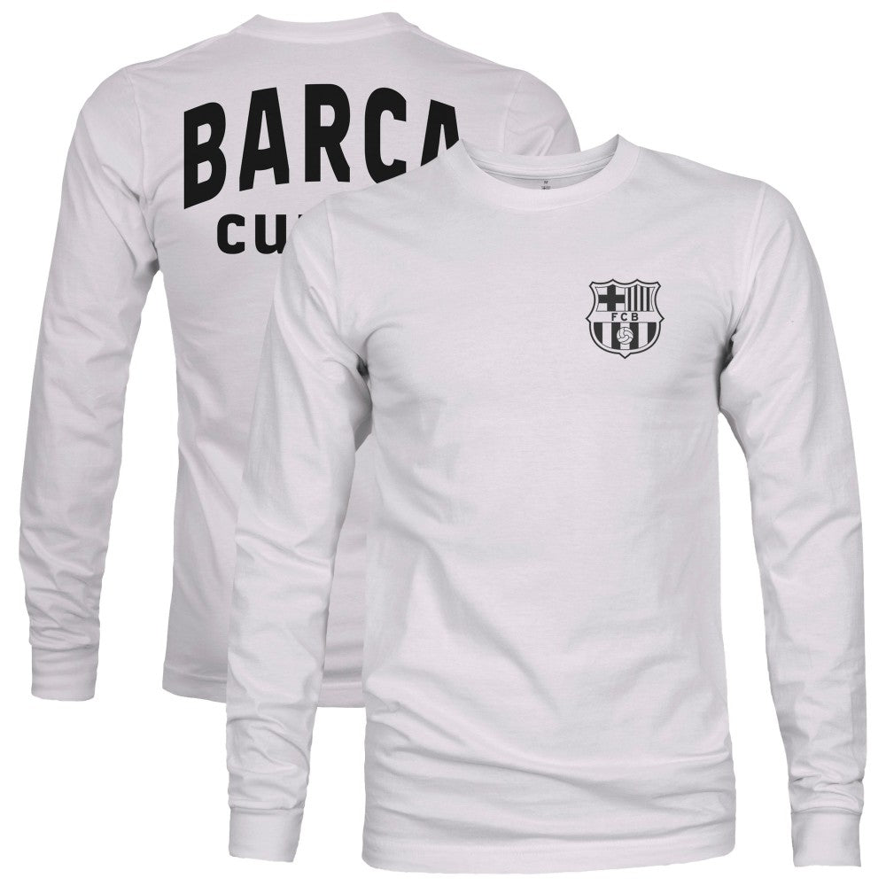 Barcelona 1863FC Back Team Arch Long Sleeve T-Shirts - Gray