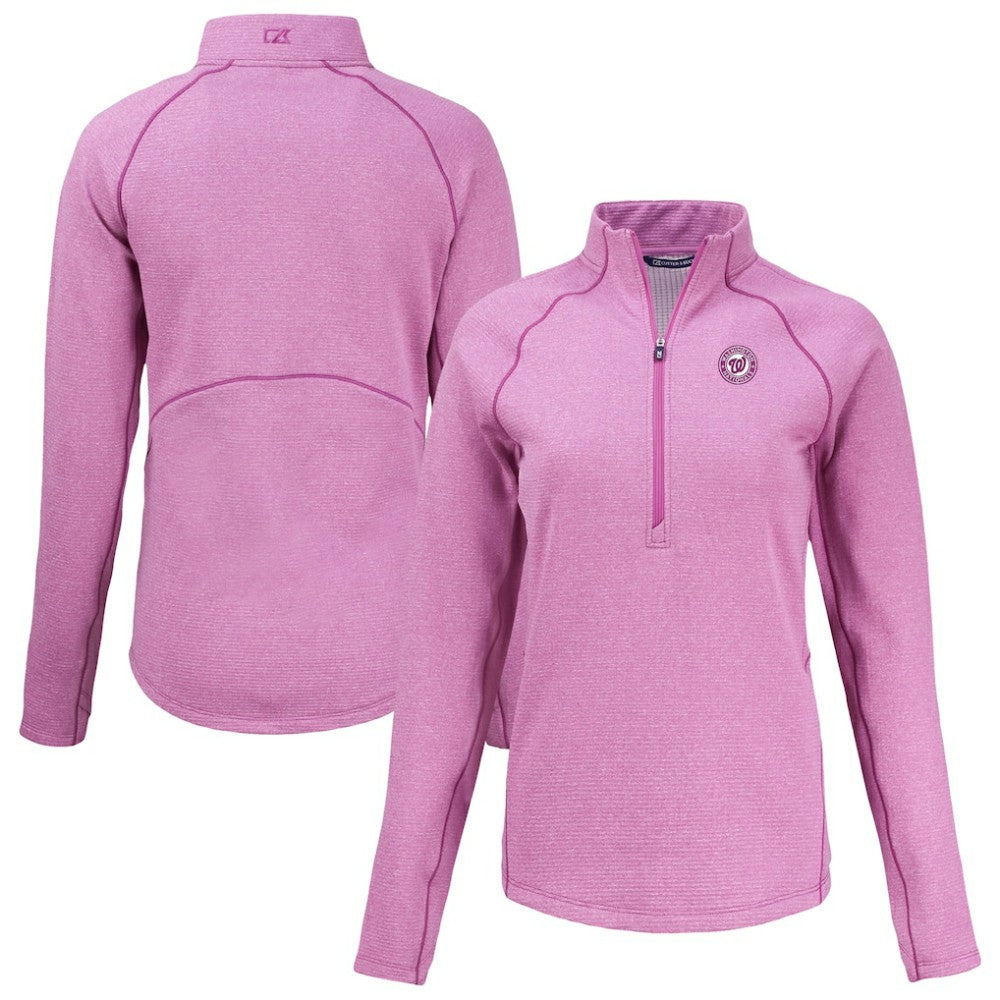 Washington Nationals Cutter & Buck Women's Peshastin Eco Fleece Recycled Half-Zip Jacket Online