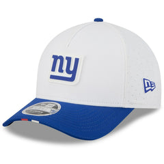 New York Giants New Era Youth 2025 NFL Training Camp A-Frame 9FORTY Adjustable Hat White/Royal - NFL