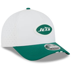 New York Jets New Era Youth 2025 NFL Training Camp A-Frame 9FORTY Adjustable Hat White/Green - NFL