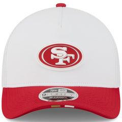 San Francisco 49ers New Era Youth 2025 NFL Training Camp A-Frame 9FORTY Adjustable Hat White/Scarlet - NFL