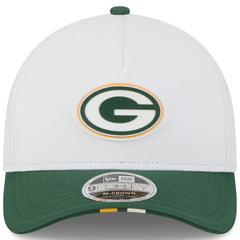 Green Bay Packers New Era Youth 2025 NFL Training Camp A-Frame 9FORTY Adjustable Hat White/Green - NFL
