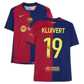 Fanatics Patrick Kluivert Barcelona Autographed 2024-25 Red/Blue Home Jerseys - BAS
