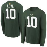 Jordan Love Green Bay Packers Youth Player Name & Number Long Sleeve T-Shirt Green - Nike