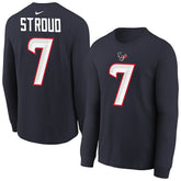 C.J. Stroud Houston Texans Youth Player Name & Number Long Sleeve T-Shirt Navy - Nike