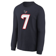 C.J. Stroud Houston Texans Youth Player Name & Number Long Sleeve T-Shirt Navy - Nike