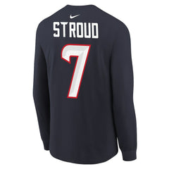 C.J. Stroud Houston Texans Youth Player Name & Number Long Sleeve T-Shirt Navy - Nike